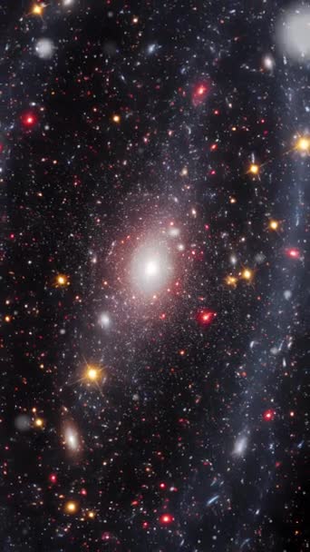 Ein Haufen Sterne Und Galaxien Weltall Hochwertiges Filmmaterial — Stockvideo
