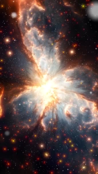 Скопление Звёзд Галактик Открытом Космосе Высококачественные Кадры — стоковое видео