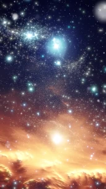 Grup Stele Galaxii Din Spațiul Cosmic Imagini Înaltă Calitate — Videoclip de stoc