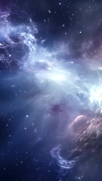 Kosmischer Vertikaler Galaxienhintergrund Hochwertiges Filmmaterial — Stockvideo