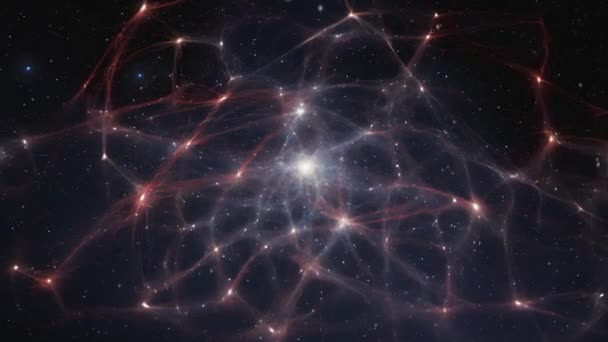 Sieć Galaktyk Gromady Gwiazd Skupiska Galaktyk Wysokiej Jakości Materiał — Wideo stockowe