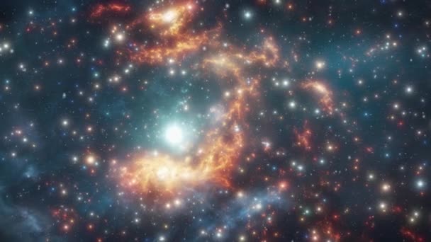 Gwiazdy Miękkim Blaskiem Przestrzeń Kosmiczna Wysokiej Jakości Materiał — Wideo stockowe