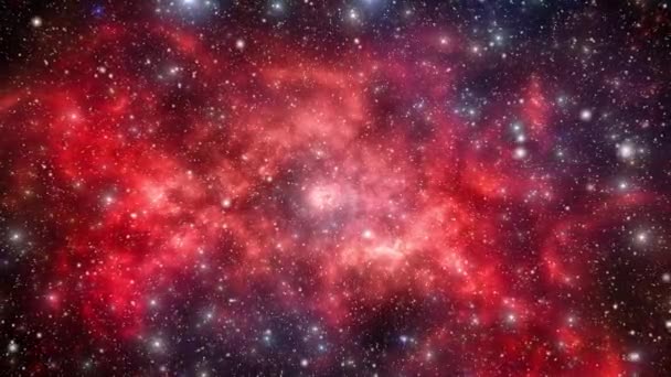 Sebuah Vista Kosmik Yang Menampilkan Galaksi Dan Bintang Bintang Dalam — Stok Video