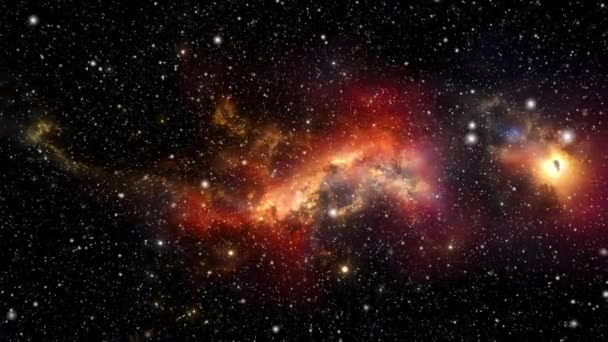 Bevittna Galaxernas Och Stjärnornas Kosmiska Symfoni Hisnande Himmelsk Uppvisning Högkvalitativ — Stockvideo