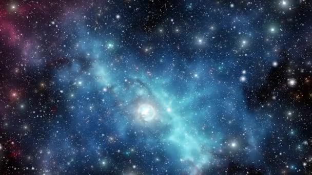 Prozkoumejte Rozlehlost Vesmíru Skrz Čočky Galaxií Jiskřících Hvězd Vysoce Kvalitní — Stock video