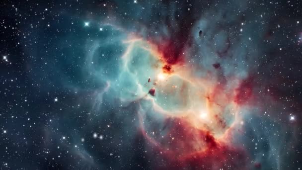Niesamowite Mgławice Kosmiczne Drugim Końcu Wszechświata Wysokiej Jakości Materiał — Wideo stockowe