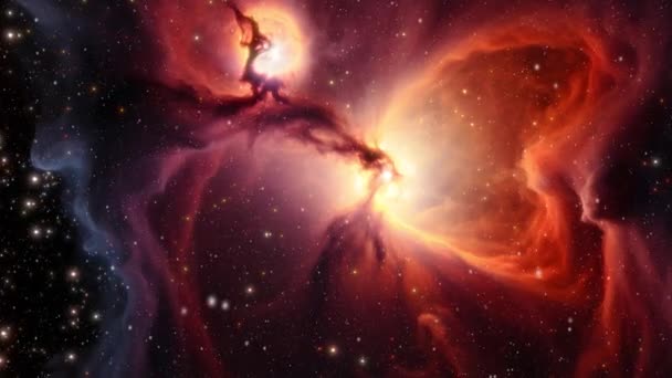 Evrenin Diğer Ucundaki Inanılmaz Kozmik Bulutsular Yüksek Kalite Görüntü — Stok video