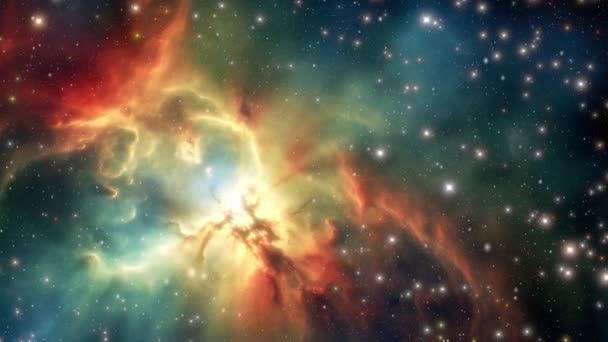 Evrenin Diğer Ucundaki Inanılmaz Kozmik Bulutsular Yüksek Kalite Görüntü — Stok video