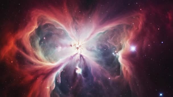 Uma Grande Bela Galáxia Gás Uma Viagem Pelo Espaço Imagens — Vídeo de Stock