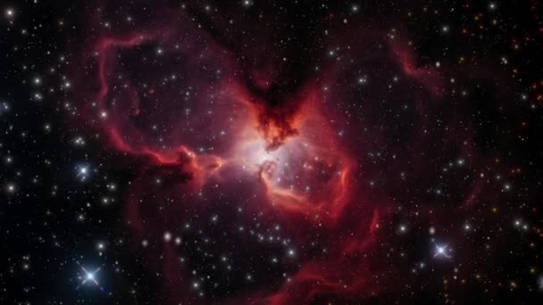 Una Gran Galaxia Gas Hermosa Viaje Por Espacio Imágenes Alta — Vídeo de stock
