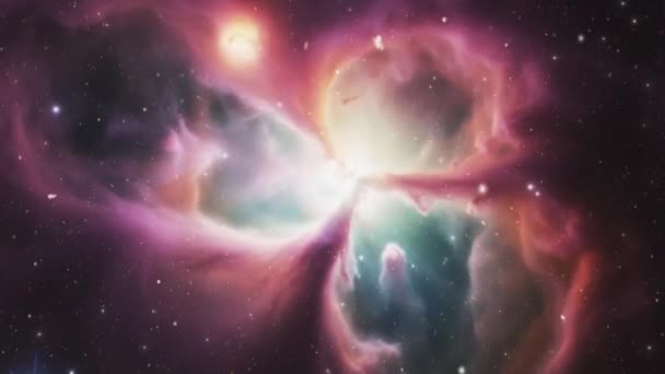 Een Kosmische Nevel Gevormd Een Supernova Explosie Hoge Kwaliteit Beeldmateriaal — Stockvideo