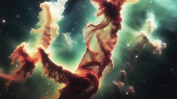 Uma Galáxia Cósmica Poeira Gás Imagens Alta Qualidade — Vídeo de Stock