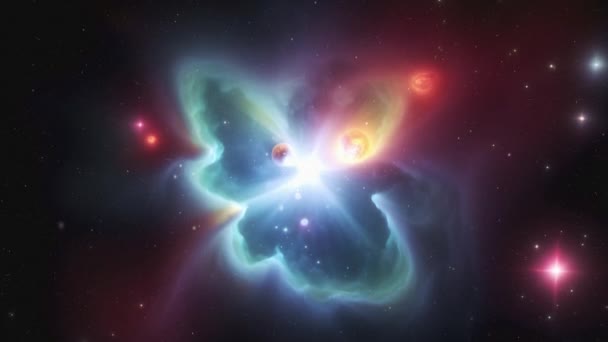 Wieloświat Kosmosie Nowe Galaktyki Światy Wysokiej Jakości Materiał — Wideo stockowe