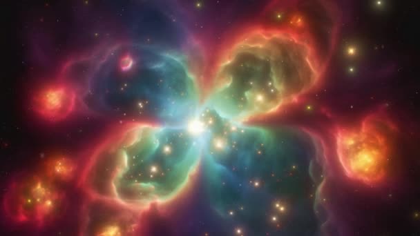 宇宙星云 颜色明亮而浓密 一颗超新星爆炸了高质量的4K镜头 — 图库视频影像