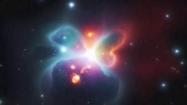 Fondo Cósmico Con Nebulosa Imágenes Alta Calidad — Vídeos de Stock