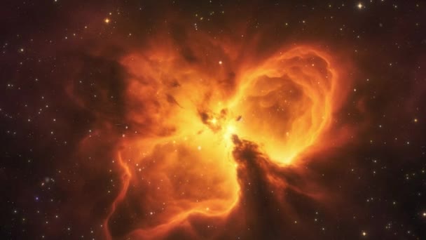 Galaxie Aurie Nebuloasă Înregistrare Înaltă Calitate — Videoclip de stoc
