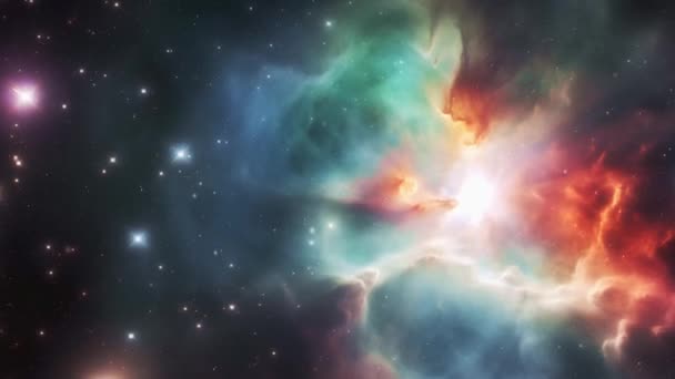Γαλαξίας Και Νεφέλωμα Στο Διάστημα Υψηλής Ποιότητας Πλάνα — Αρχείο Βίντεο