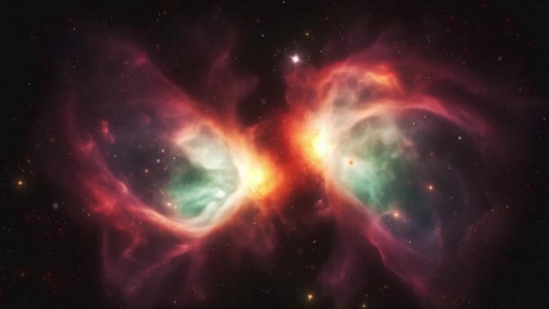 Eine Schöne Nebulöse Galaxie Nach Einer Supernova Explosion Hochwertiges Filmmaterial — Stockvideo