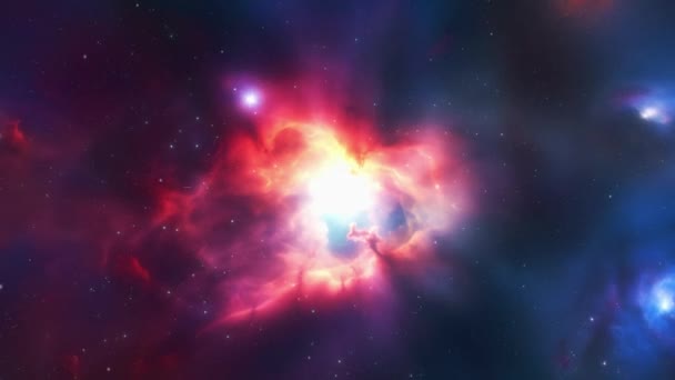 Egy Gyönyörű Csillagködös Galaxis Egy Szupernóva Robbanás Után Kiváló Minőségű — Stock videók