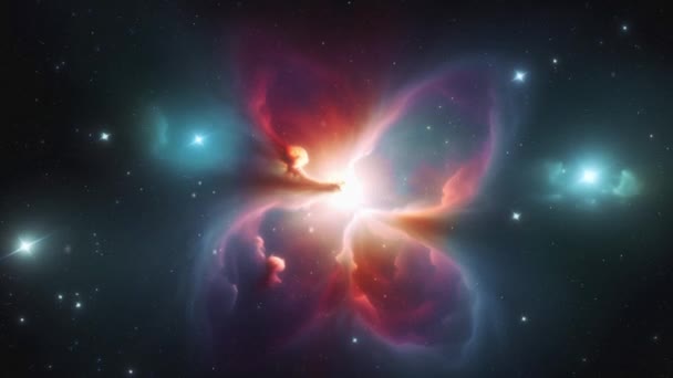 Vacker Dimmig Galax Efter Supernovaexplosion Högkvalitativ Film — Stockvideo