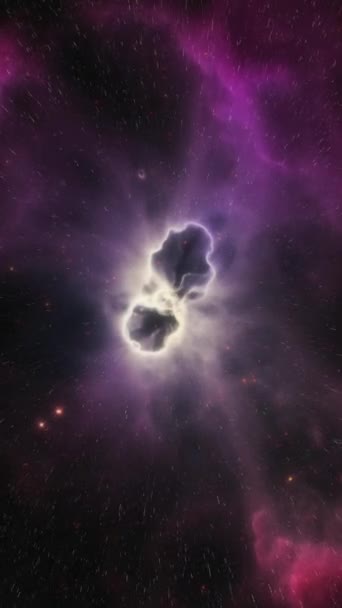 Galáxias Fantásticas Espaço Uma Viagem Pelo Universo Vídeo Formato Vertical — Vídeo de Stock
