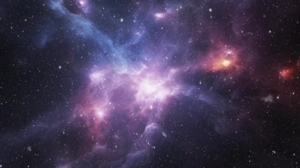 Volo Attraverso Polvere Cosmica Verso Centro Della Galassia Filmati Alta — Video Stock