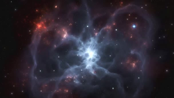 宇宙からの飛行 宇宙の塵と星が集まっている 高品質の4K映像 — ストック動画