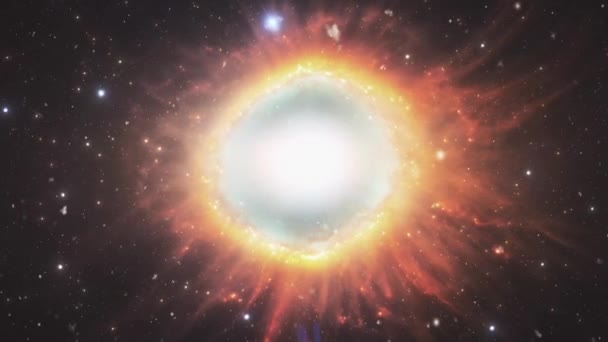 Een Sterrenstelsel Gevormd Een Supernova Explosie Hoge Kwaliteit Beeldmateriaal — Stockvideo