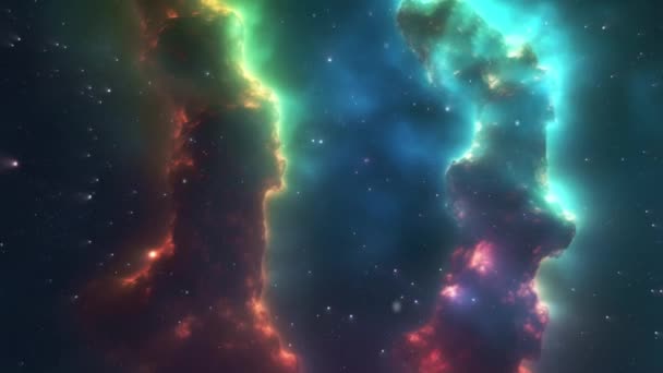 Kosmiczne Tło Gwiazdami Pyłem Może Być Stosowany Formacie Pionowym Poziomym — Wideo stockowe