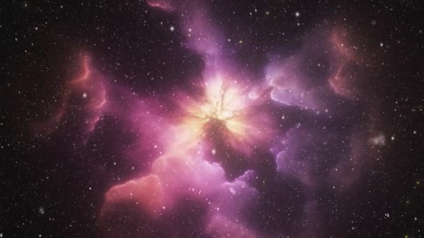 Expansión Del Universo Vuelo Centro Galaxia Imágenes Alta Calidad — Vídeos de Stock