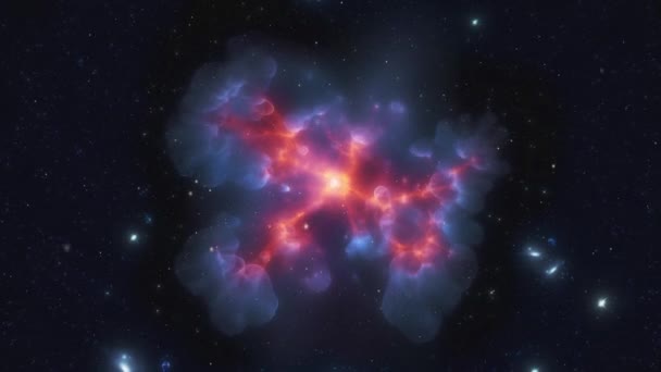 Подорож Космосу Серця Далеких Галактик Високоякісні Кадри — стокове відео