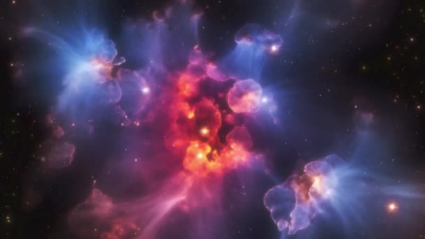 Perjalanan Melalui Kosmos Jantung Galaksi Jauh Rekaman Berkualitas Tinggi — Stok Video