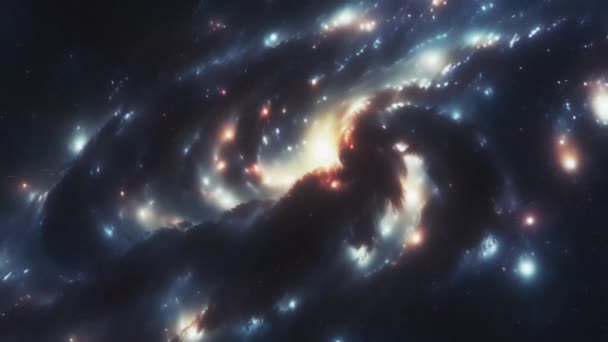 Grande Vortice Una Mega Galassia Nello Spazio Filmati Alta Qualità — Video Stock