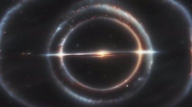 Patlayan bir galaksi. Nesneler ve kozmik tozlar galaksinin merkezinden uzağa uçarlar. Yüksek kalite 4k görüntü