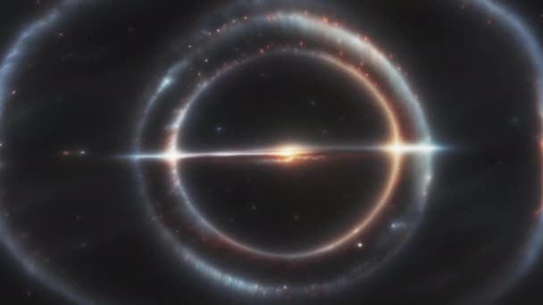 Έναν Γαλαξία Που Εξερράγη Αντικείμενα Και Κοσμική Σκόνη Πετούν Μακριά — Αρχείο Βίντεο