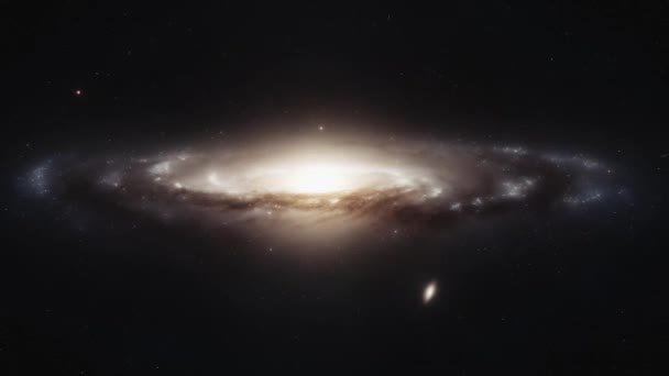 Vintergatans Galax Svart Rymd Högkvalitativ Film — Stockvideo