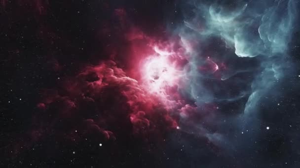 Космический Фон Эффектом Полета Высококачественные Кадры — стоковое видео