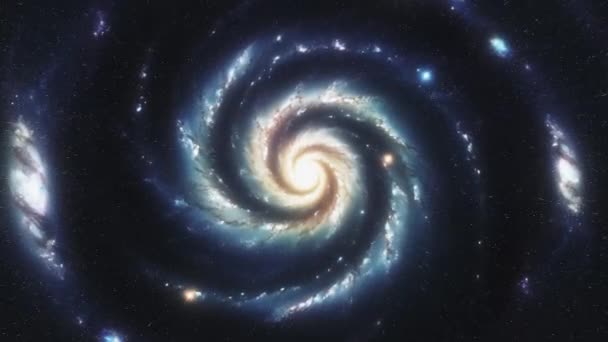 Uma Grande Galáxia Espiral Imagens Alta Qualidade — Vídeo de Stock