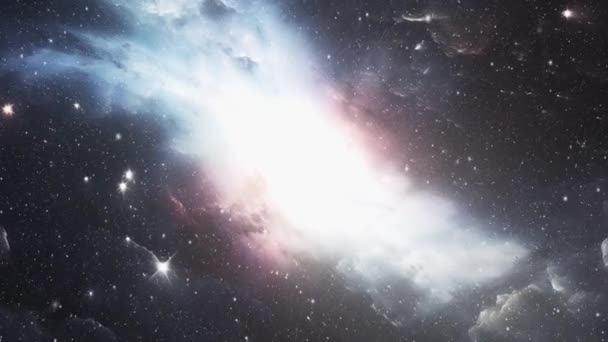 Fantastiska Galaxer Och Kosmiska Landskap Högkvalitativ Film — Stockvideo