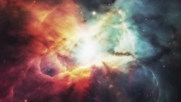 Niesamowite Kosmiczne Tła Innych Galaktyk Światów Kosmiczna Podróż Przez Wszechświat — Wideo stockowe