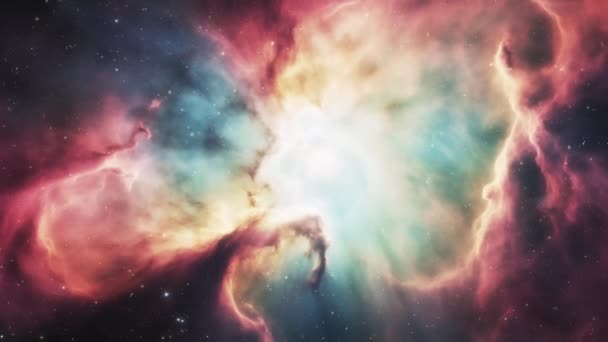 Niesamowite Kosmiczne Tła Innych Galaktyk Światów Kosmiczna Podróż Przez Wszechświat — Wideo stockowe