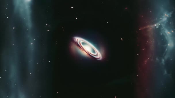 Explore Profundezas Espaço Enquanto Viaja Direção Núcleo Galáxias Hipnotizantes Imagens — Vídeo de Stock
