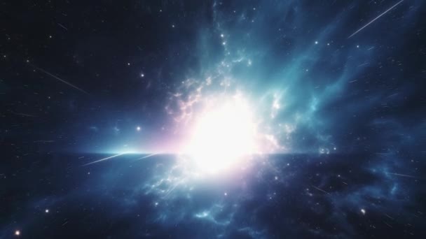 Centro Del Universo Vuelo Núcleo Brillante Hermoso Espacio Imágenes Alta — Vídeo de stock