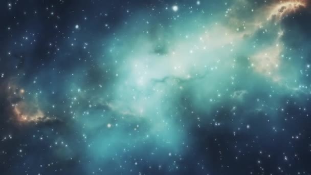 离开蓝色的空间星云 高质量的4K镜头 — 图库视频影像