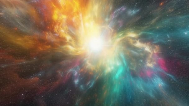 一个惊人的太空景观与超新星爆炸 高质量的4K镜头 — 图库视频影像