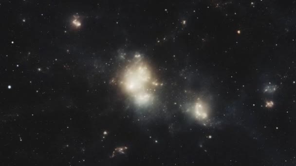 Abstrakter Weltraum Hintergrund Mit Galaxien Hochwertiges Filmmaterial — Stockvideo