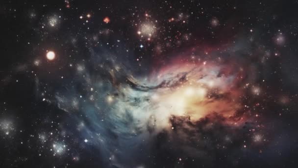 Абстрактний Космічний Фон Галактиками Високоякісні Кадри — стокове відео