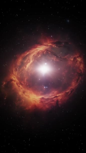 宏伟的太空尘埃和气体包裹着明亮的星团 高质量的镜头 — 图库视频影像