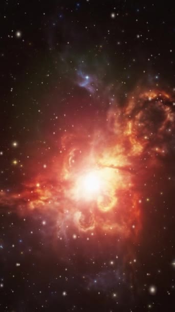 Сияющая Звёздчатая Область Светящаяся Космосе Высококачественные Кадры — стоковое видео