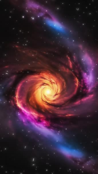 Nebulosa Spirale Con Corsie Polvere Interstellari Nel Cosmo Filmati Alta — Video Stock